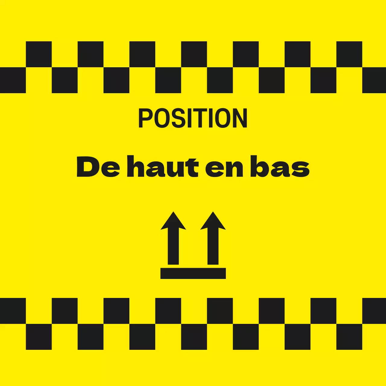 Autocollants d'avertissement en haut et en bas