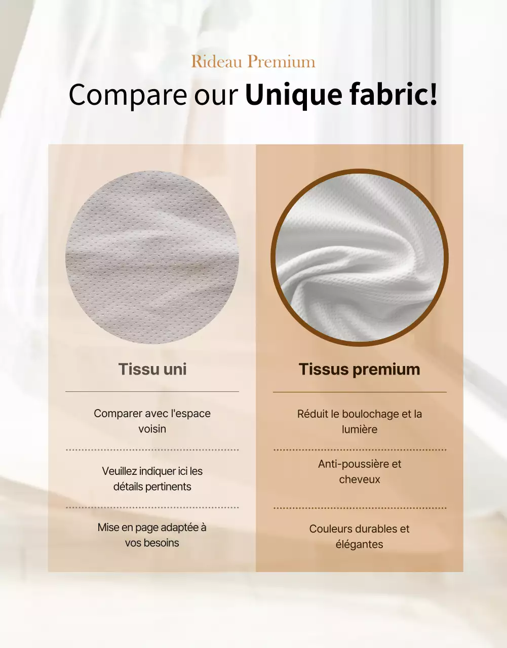 Page de détail des rideaux d'automne