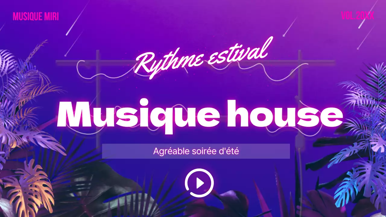 Purple Gradient Tropical House Music Channel