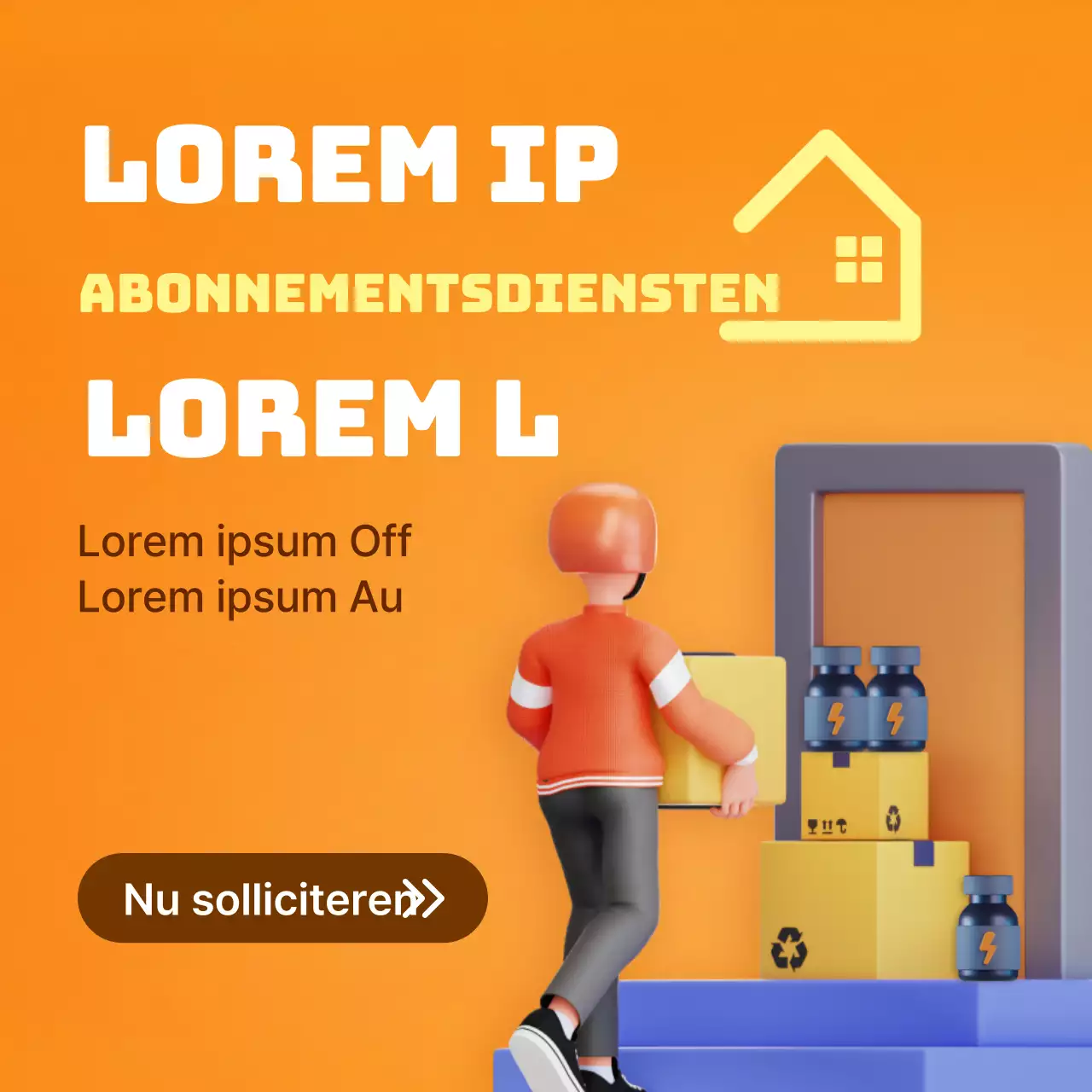 Orange House Tidy Terugkerende Bezorging Promoties