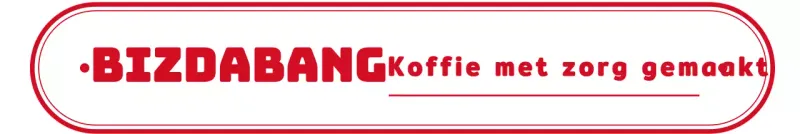 Eenvoudige vormen in rood logostijl café