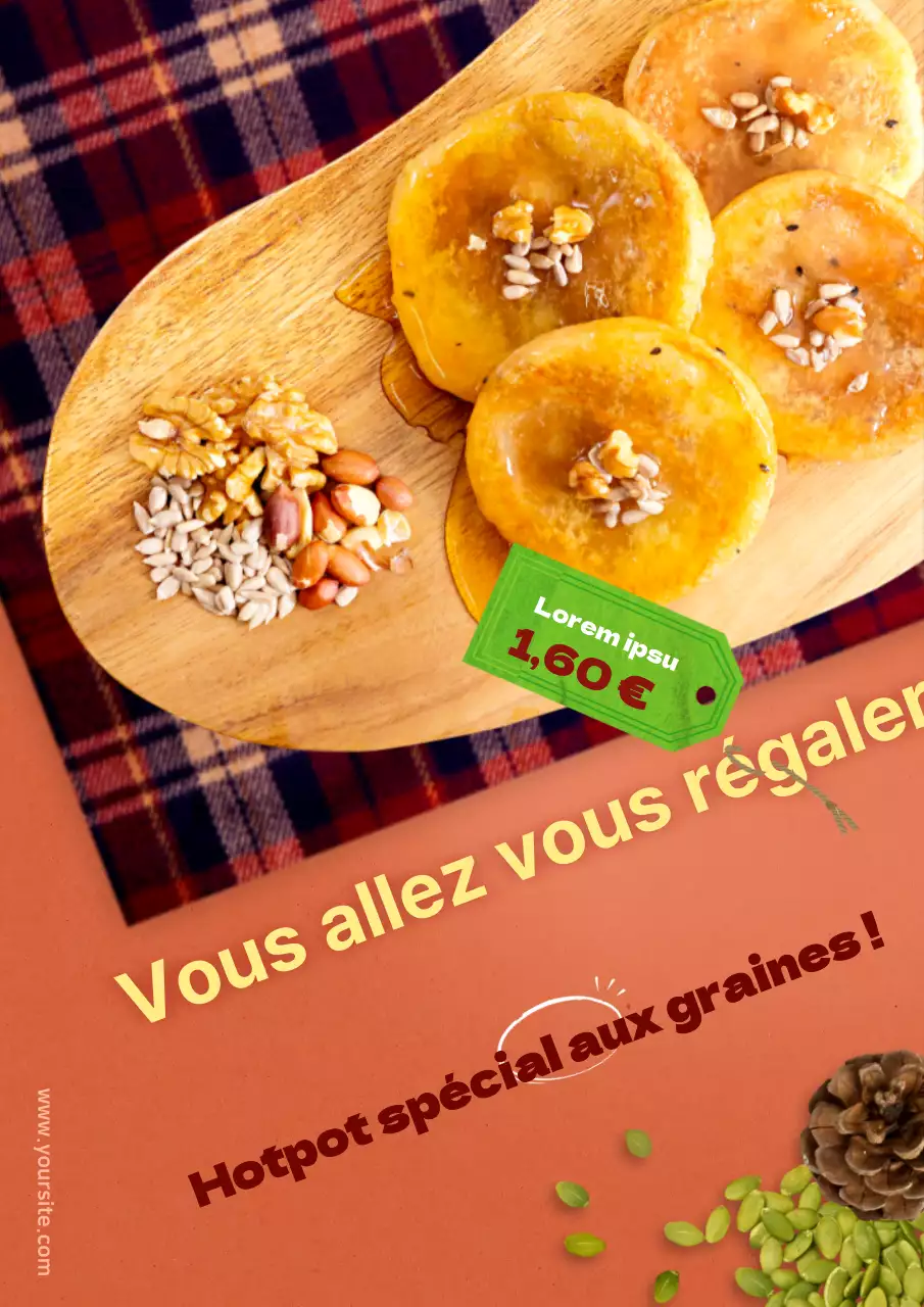 Faites la promotion de votre menu takoyaki avec des photos de nourriture orange
