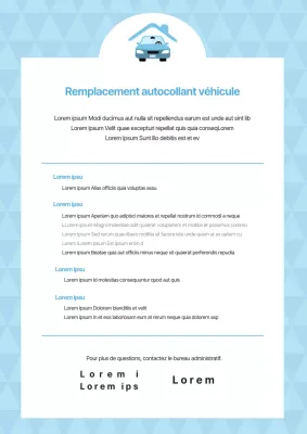 Documentation simple sur le remplacement d'un autocollant bleu clair pour voiture