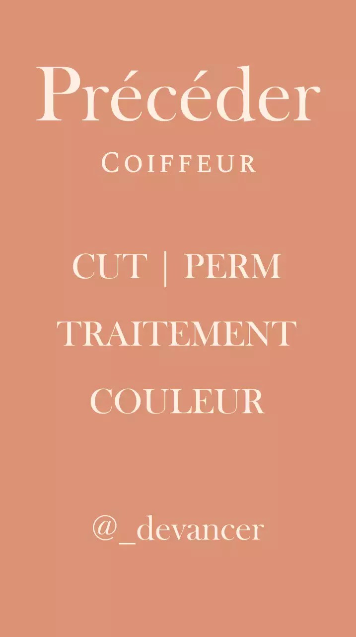 Enseigne de salon de coiffure avec titre en anglais sur fond rouge atténué