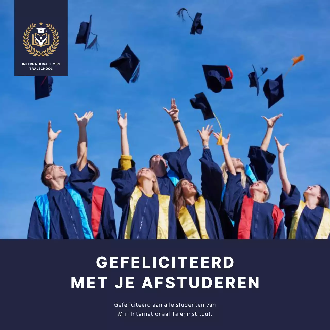 Marine Formeel Eenvoudige Afstudeer Viering Taalschool