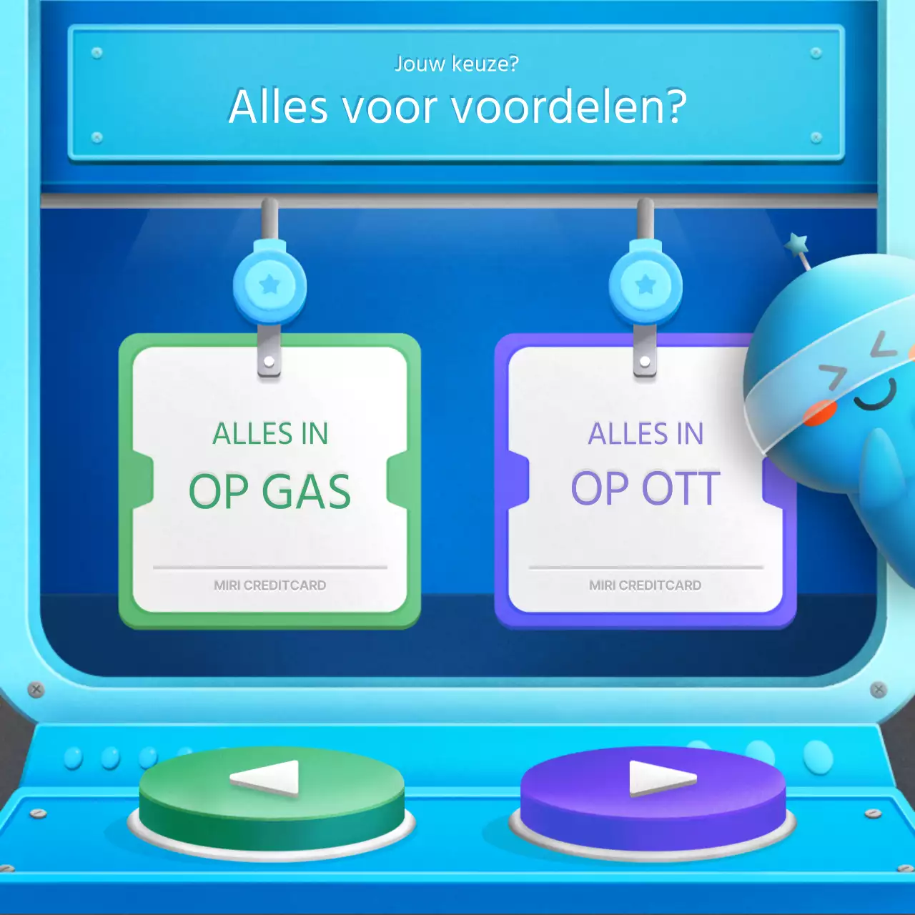 Schattig blauw lab concept creditcard test