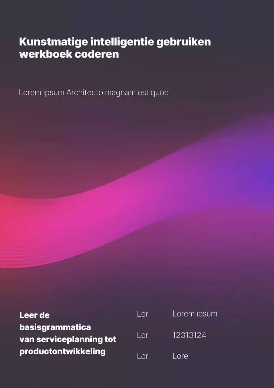 Werkboek voor codering van kunstmatige intelligentie met Purple Waves