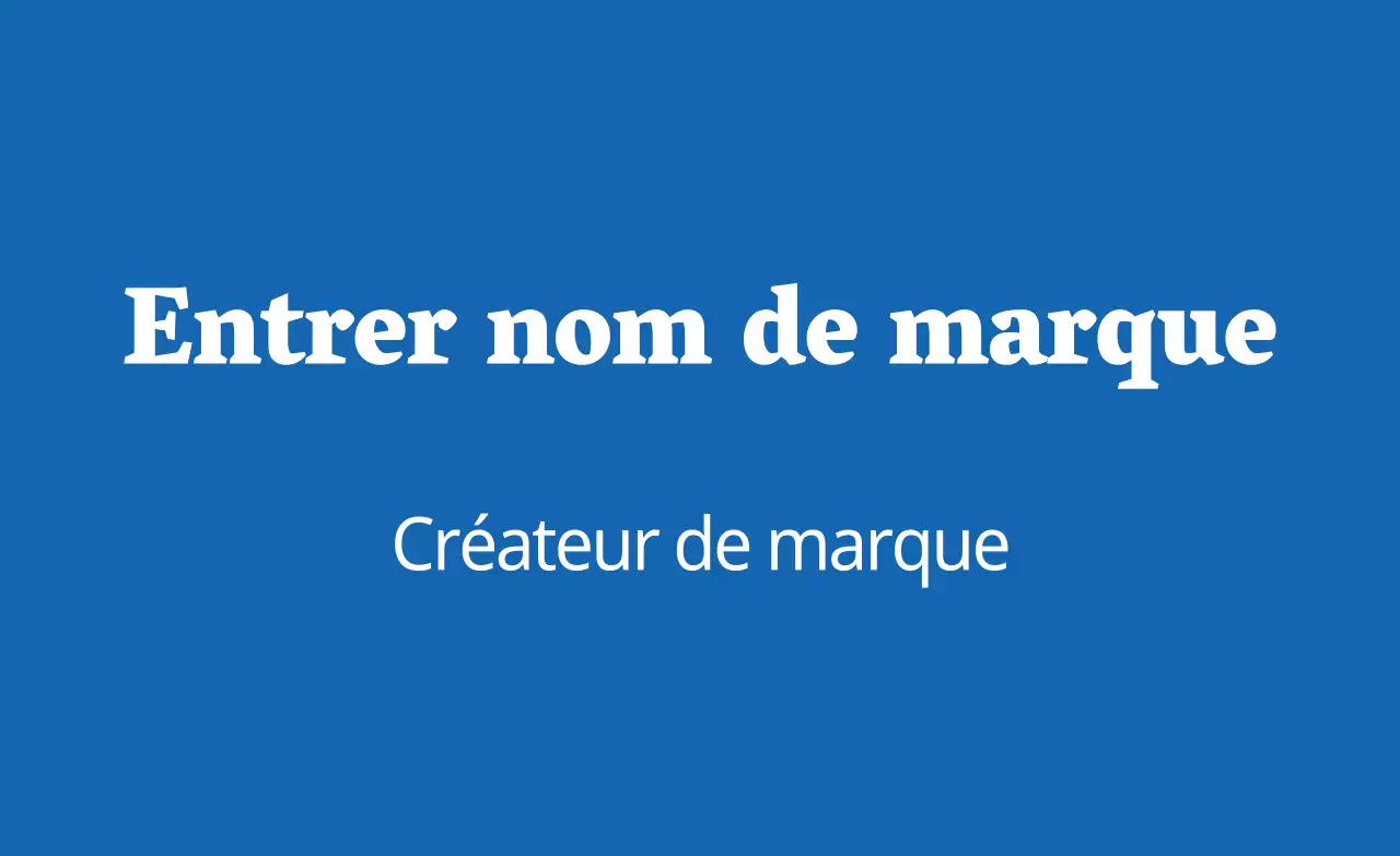 Bleu blanc simple branding