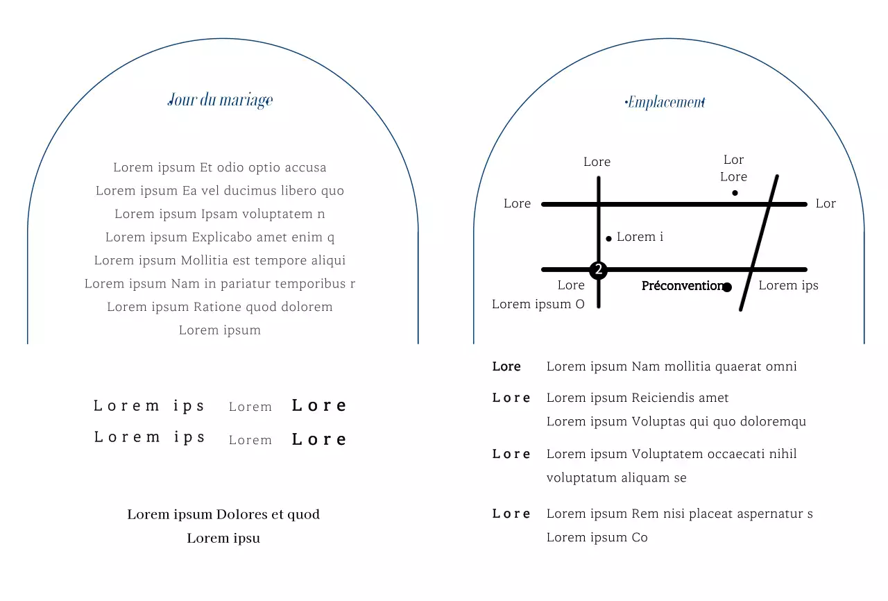 Invitations de mariage avec un concept unique de mise en page de photos