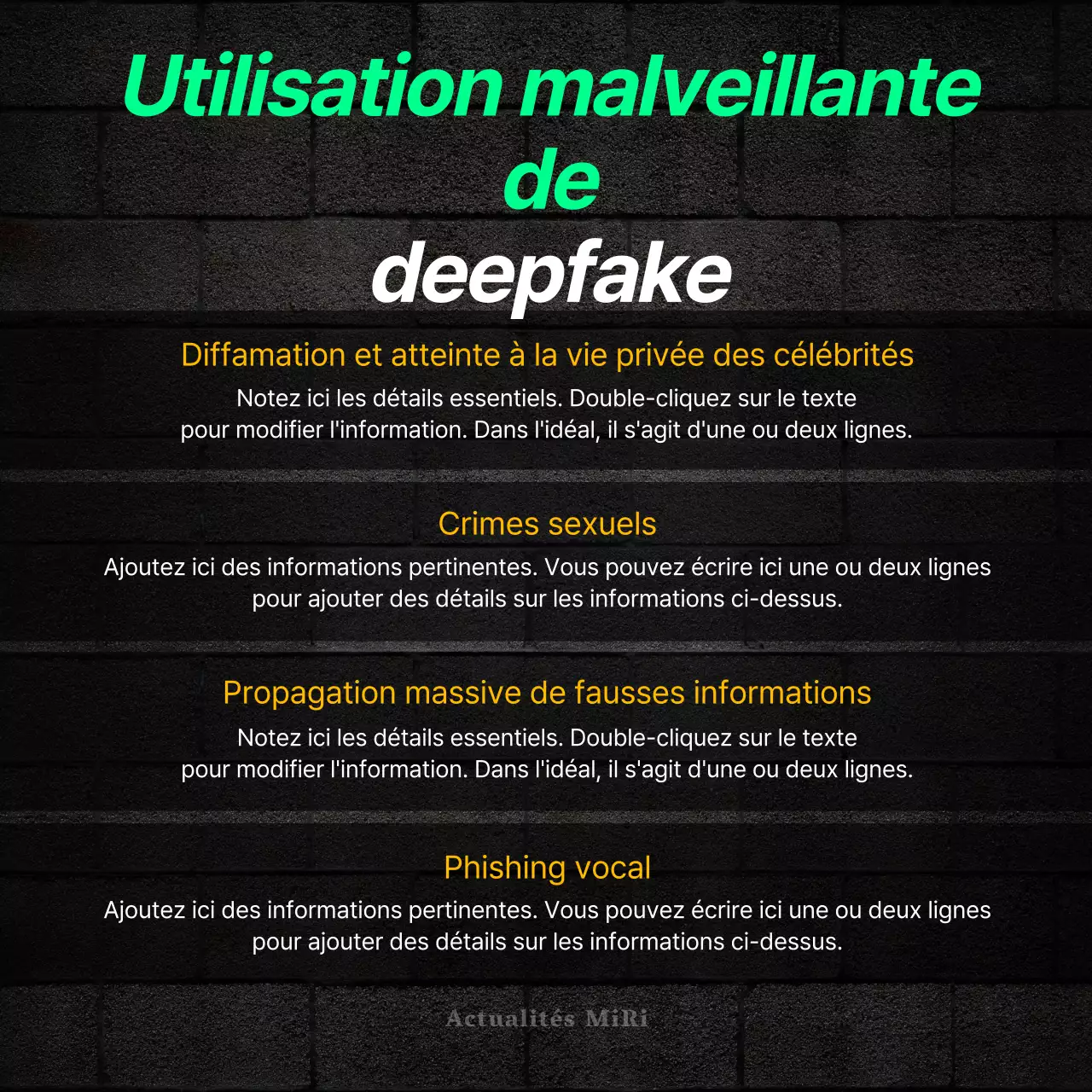 Le crime de deepfake en noir et blanc CardNews