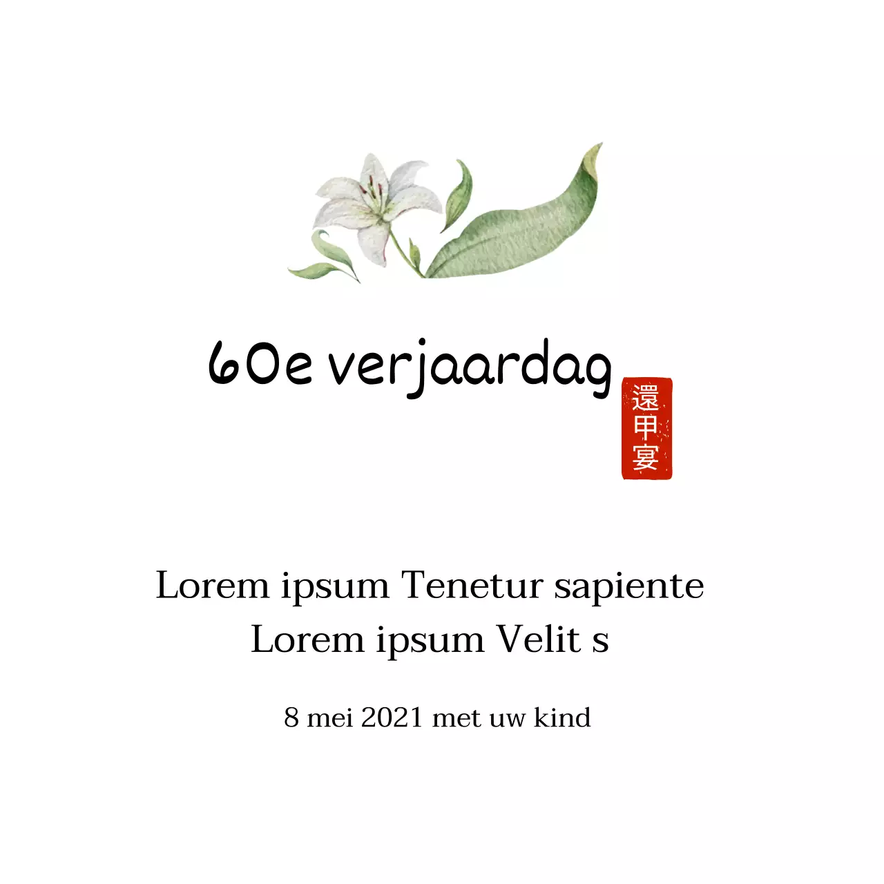 Witte geïllustreerde letters benadrukken Traditioneel eenvoudig bedanklabel