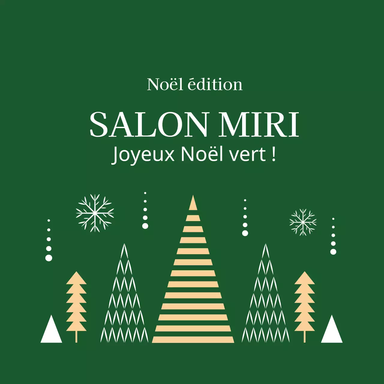 Etiquettes de Noël illustrées vertes et jaunes