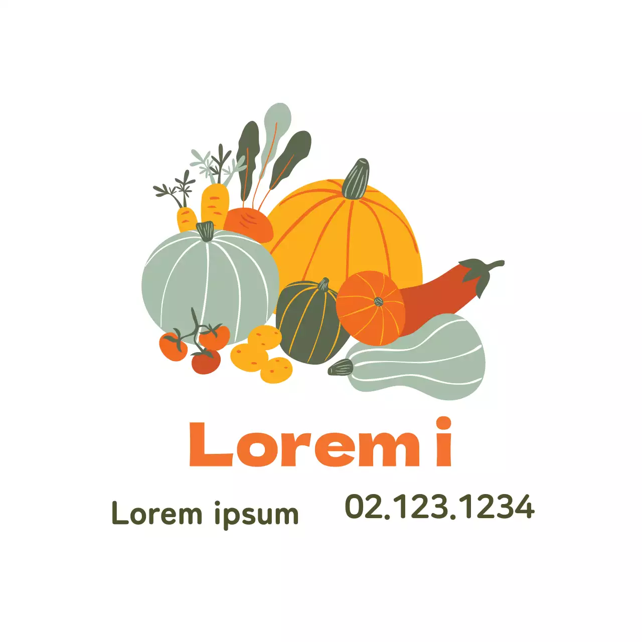 Ferme soignée avec illustration orange