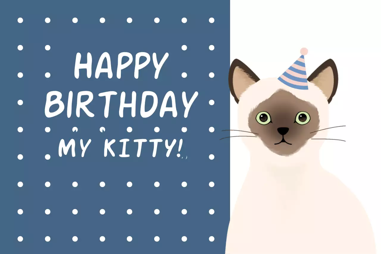 Blue Simple Birthday Card Banner