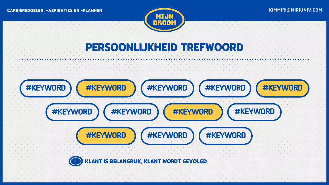 Blauw en geel college carrièreplan