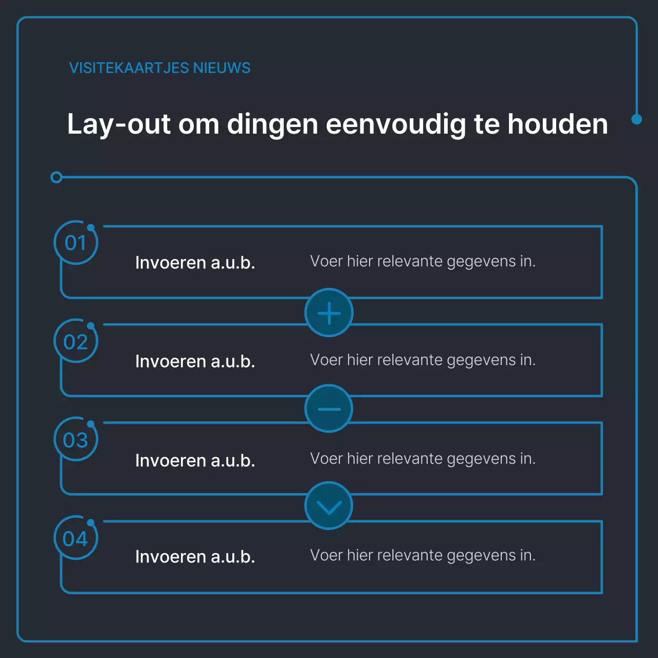 Eenvoudige geometrische vormen in zwart en blauw voor bedrijven