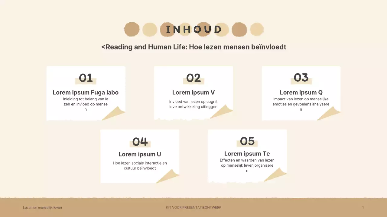 Presentatiepakket met sentimentele handgetekende boekillustraties in bruin en groen