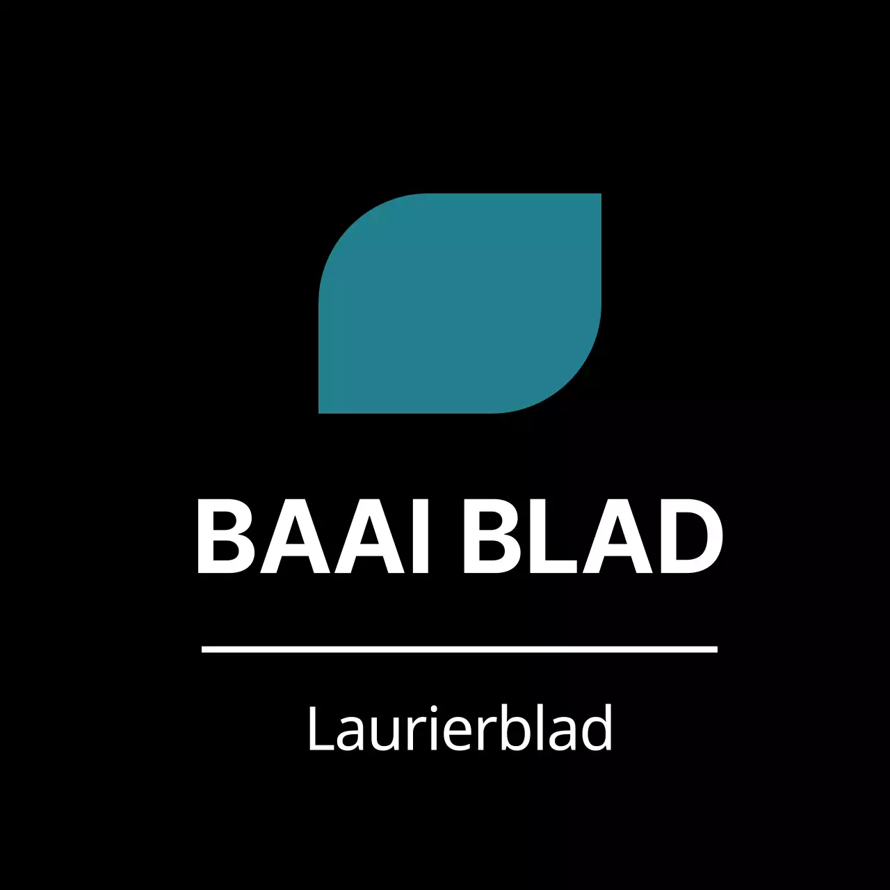 Zwarte eenvoudige lauriersticker voor labels van bijgerechten