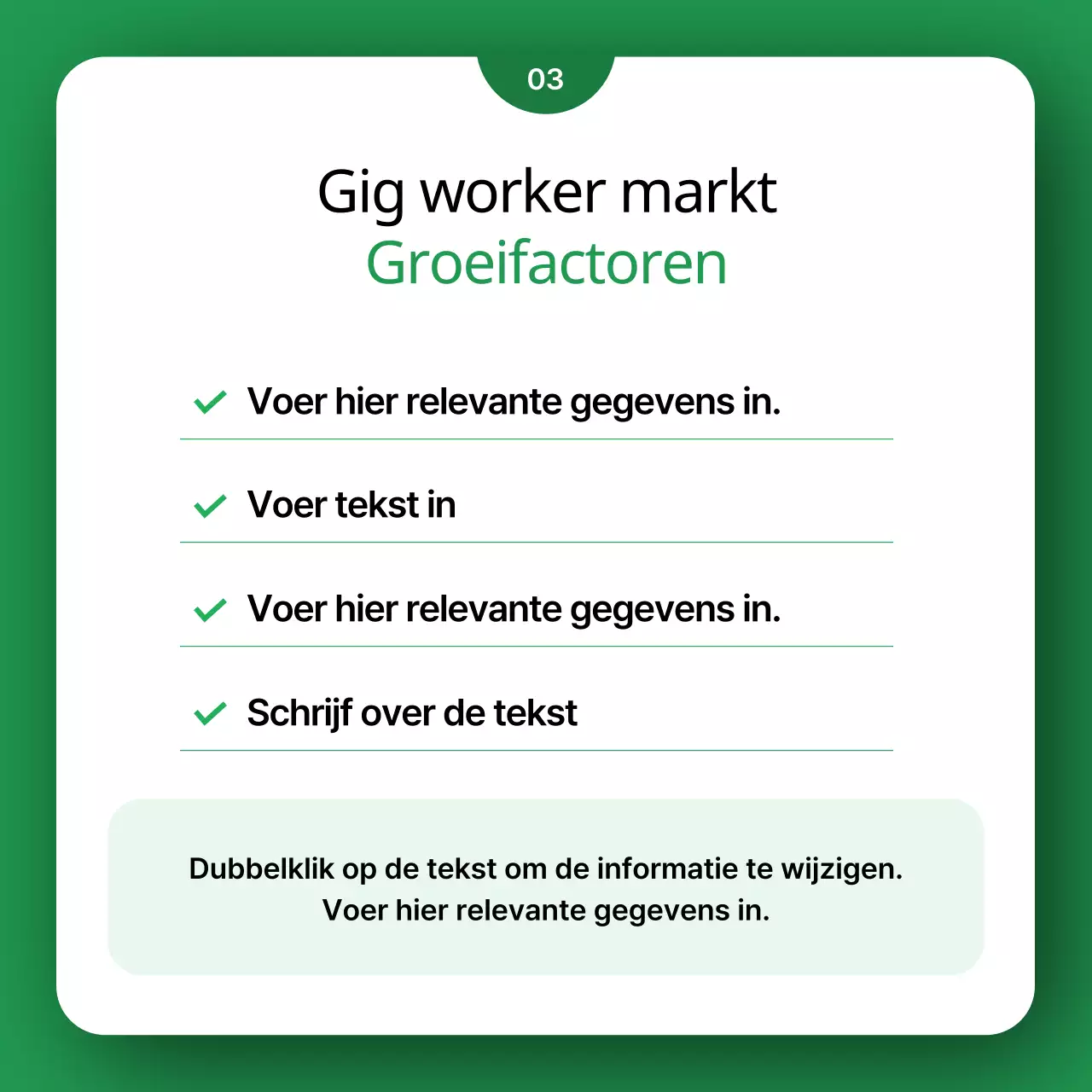Promoot je gig worker platform met leuke groene illustraties