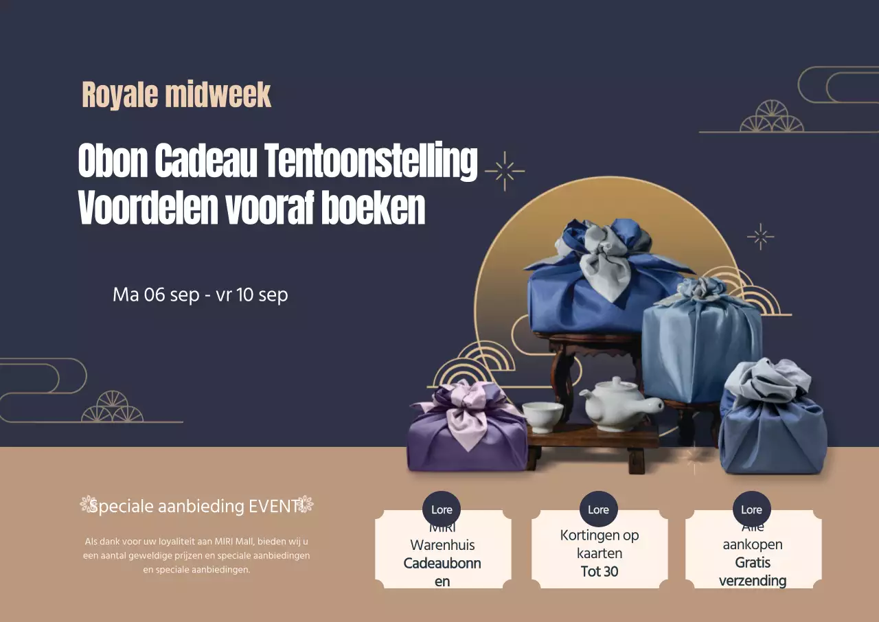 Chuseok geschenk horizontale poster in marine