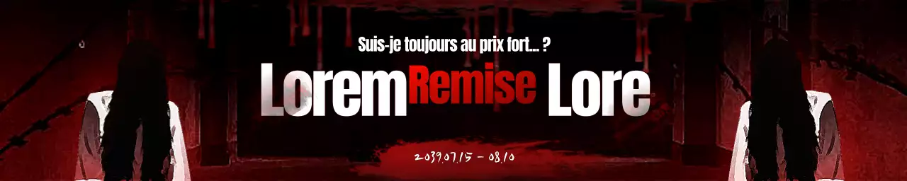 Vente du concept de l'horreur rouge et noire