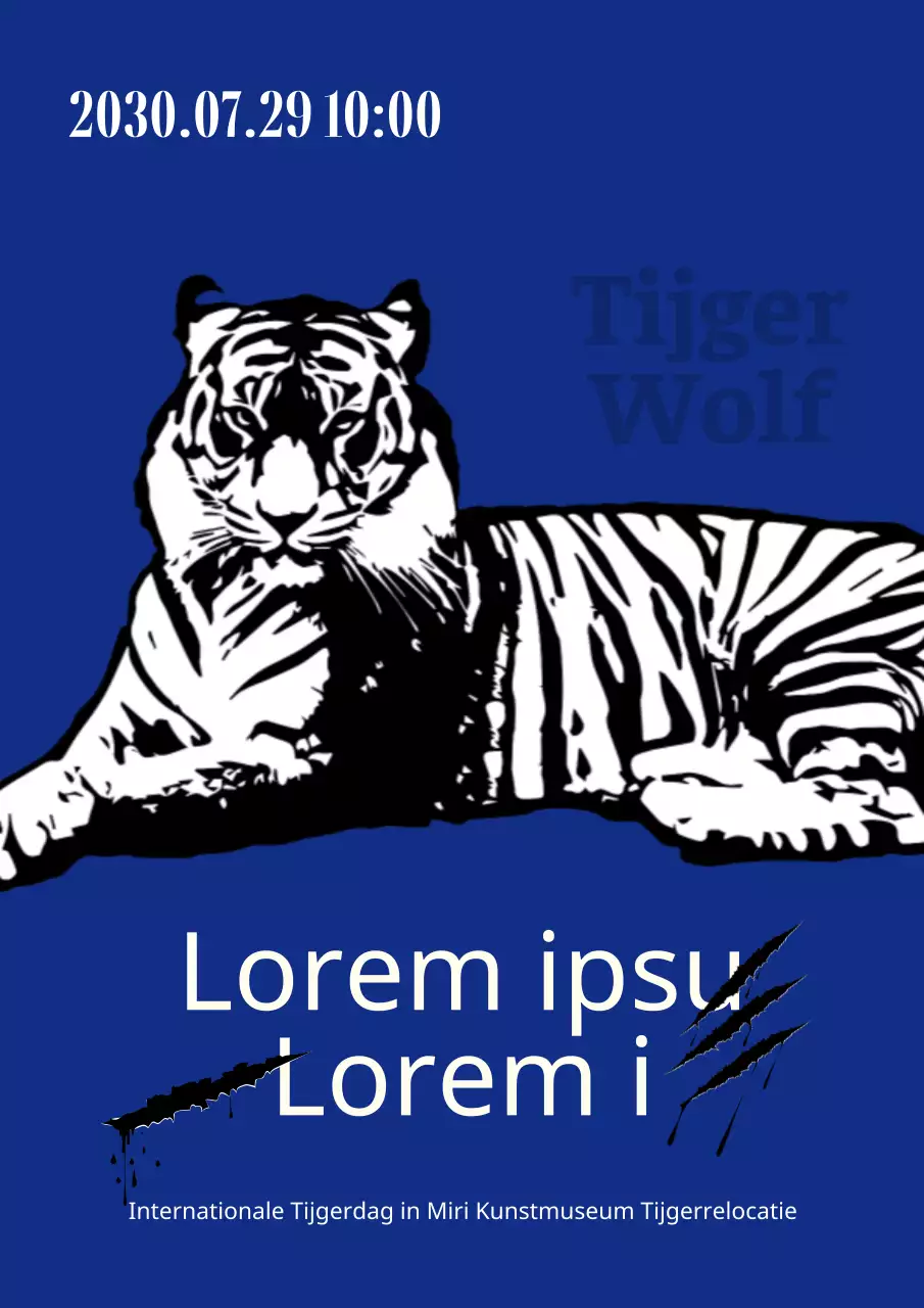 Promoot Tiger Day met een vleugje blauw