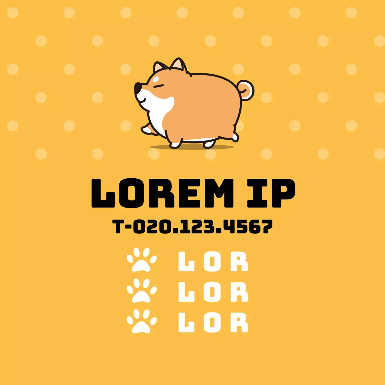 Geel karakter illustratie dierenkliniek