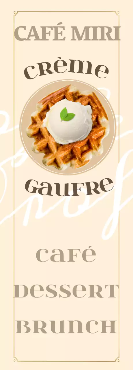 Présentation d'une carte de café émotionnelle dans les tons beige et marron