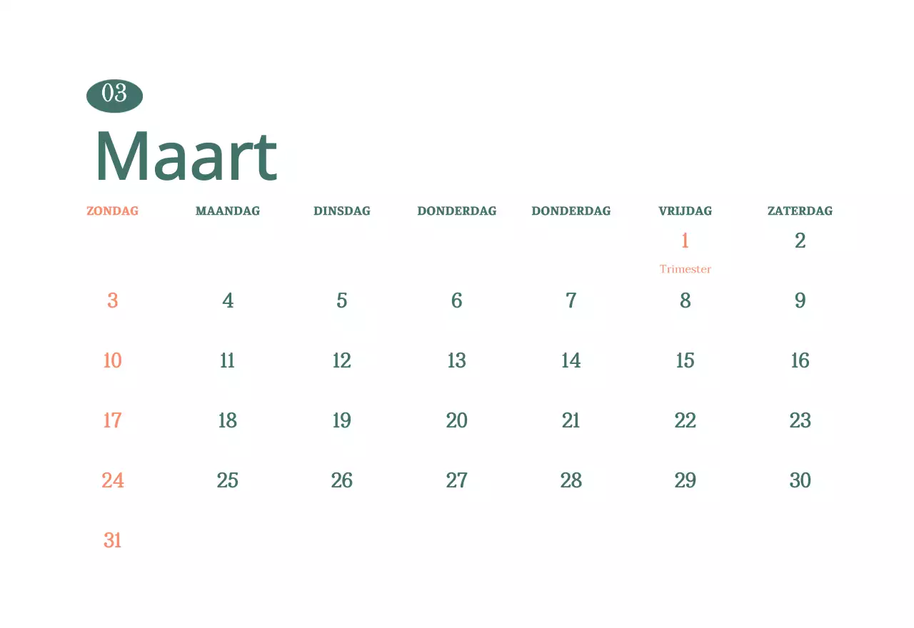 Cafékalender met aanbevelingen voor drankjes van de maand