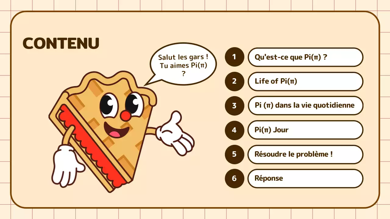 Mignon dessin animé d'éducation circonférentielle en beige et marron