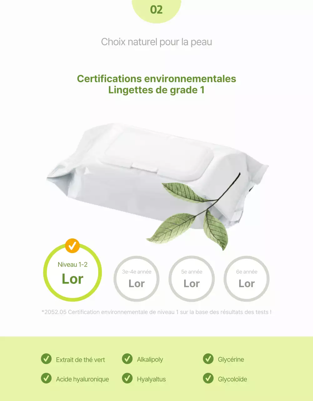 Explication des lingettes simples jaunes et chartreuses