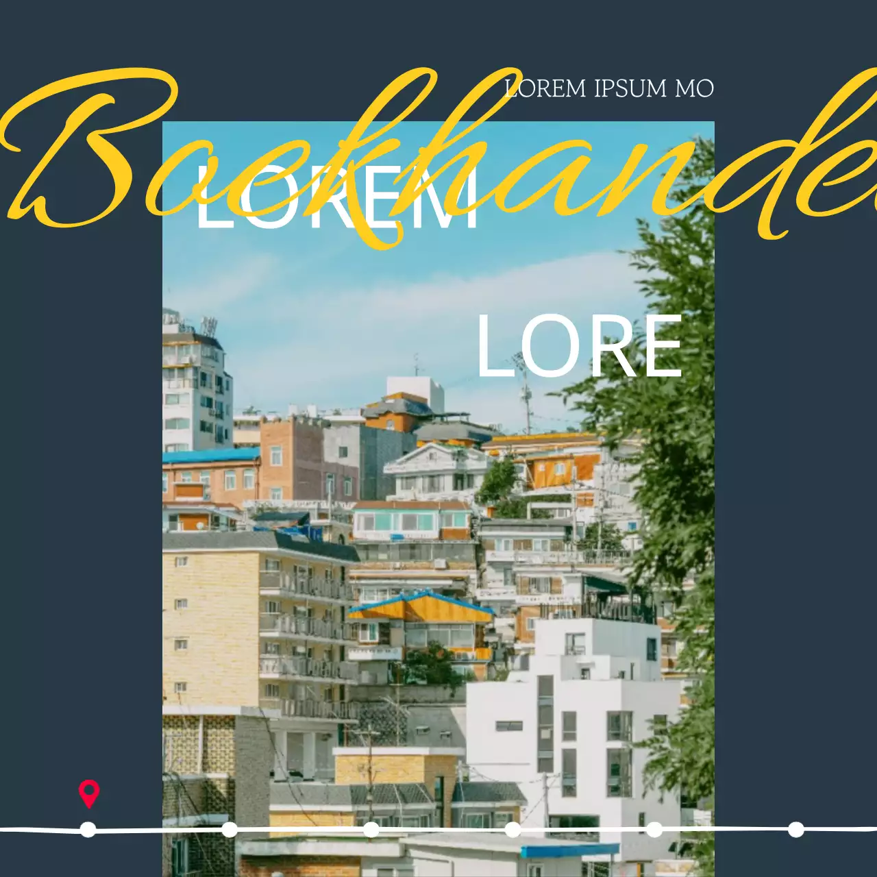 Een gids voor een moderne boekwinkel in marineblauw