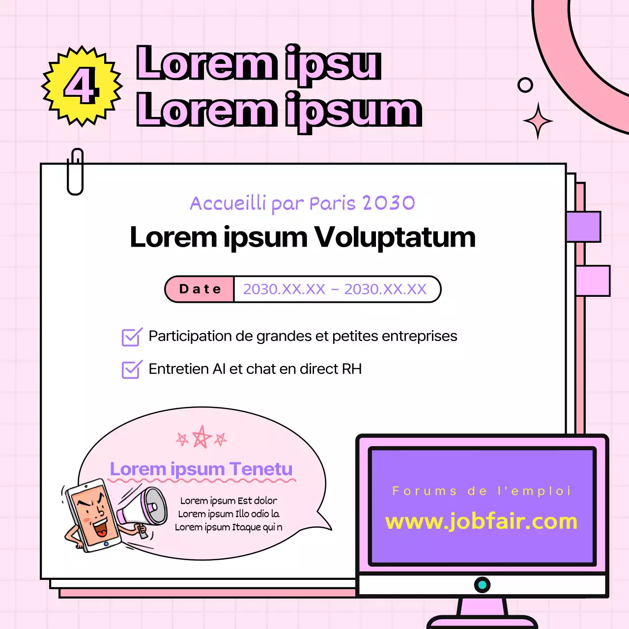 Illustrations au pastel Carrières préférées de la génération Z