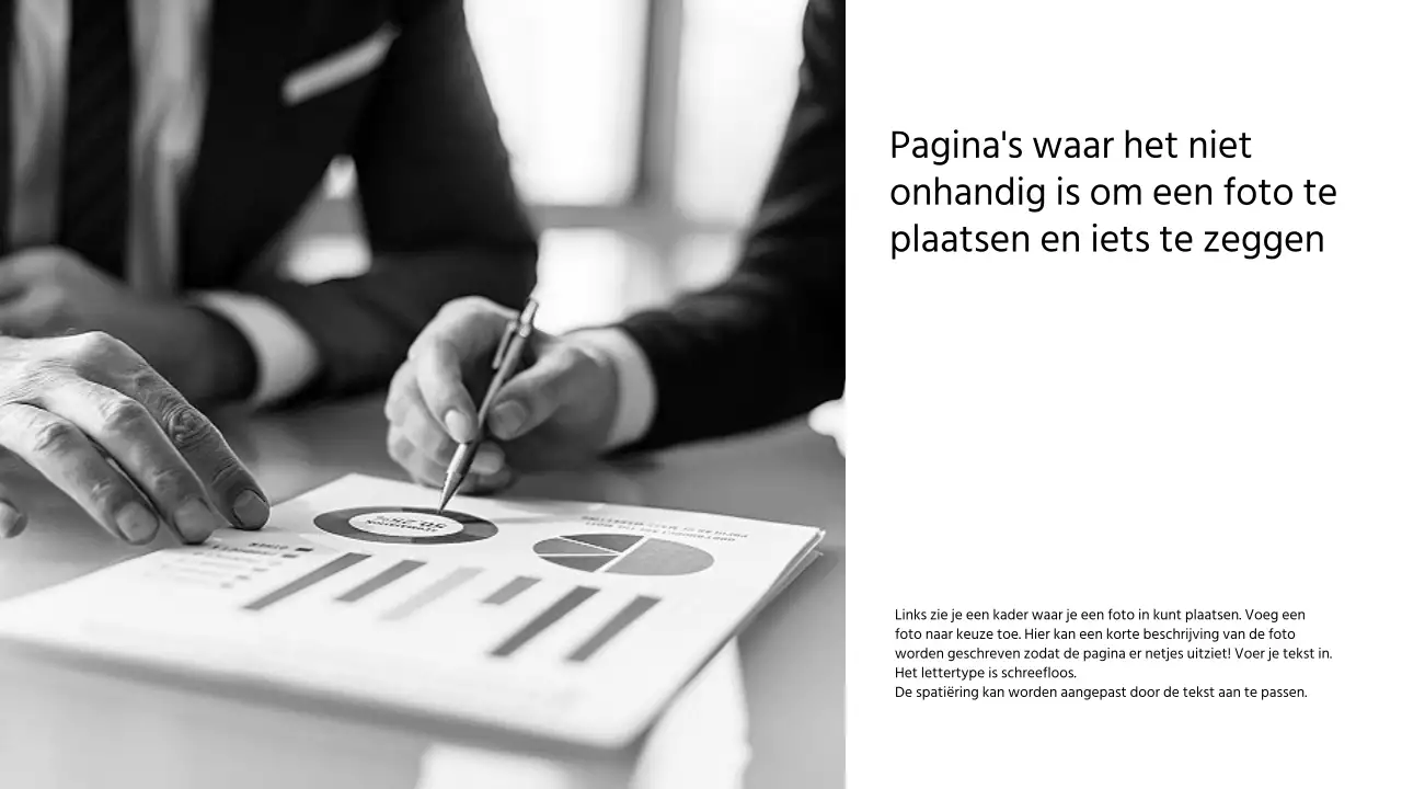 Een strak zakelijk voorstel in een monotone infographic