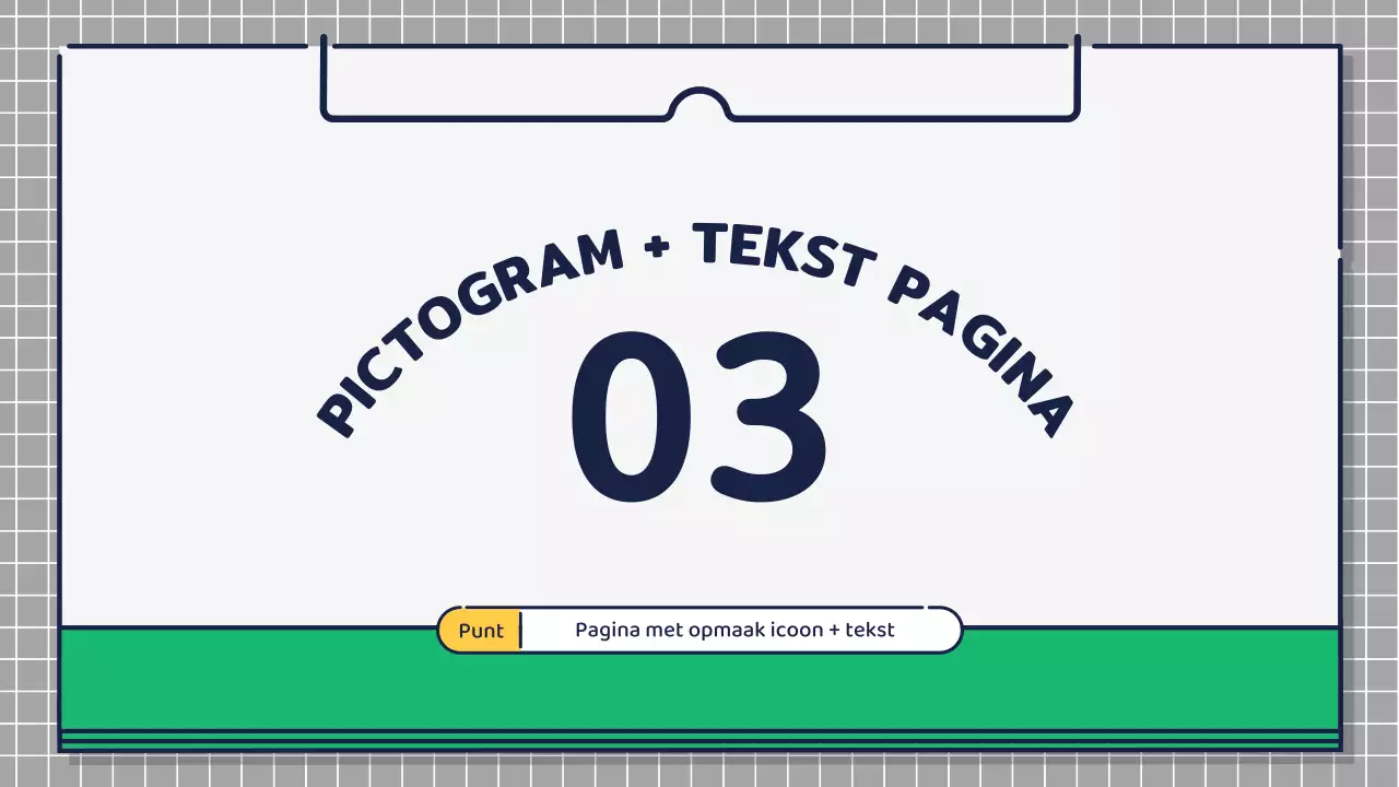 Presentatie over het ontwerpen van schattige basispictogrammen in groen en geel