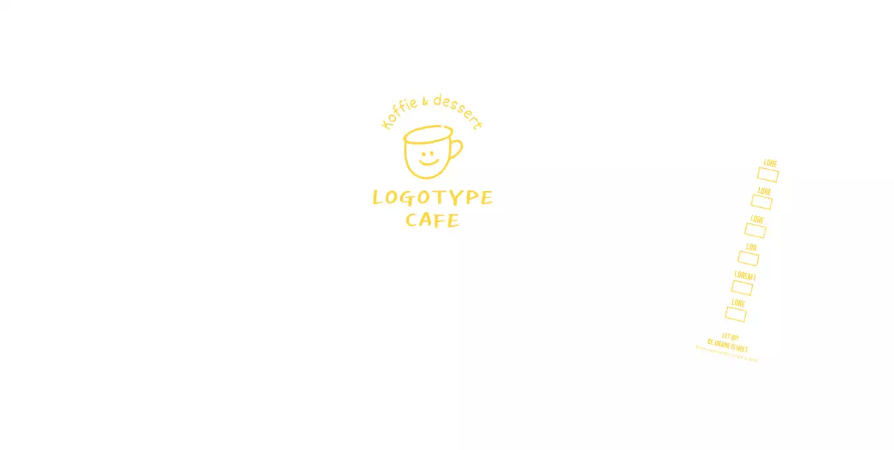 Witte gele handgetekende illustratie