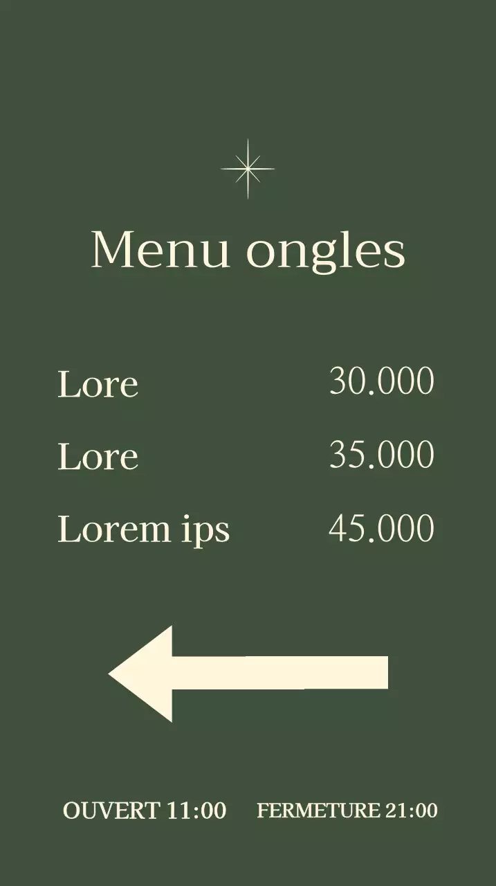 Illustration d'un signe d'ongle avec une étoile sur fond vert