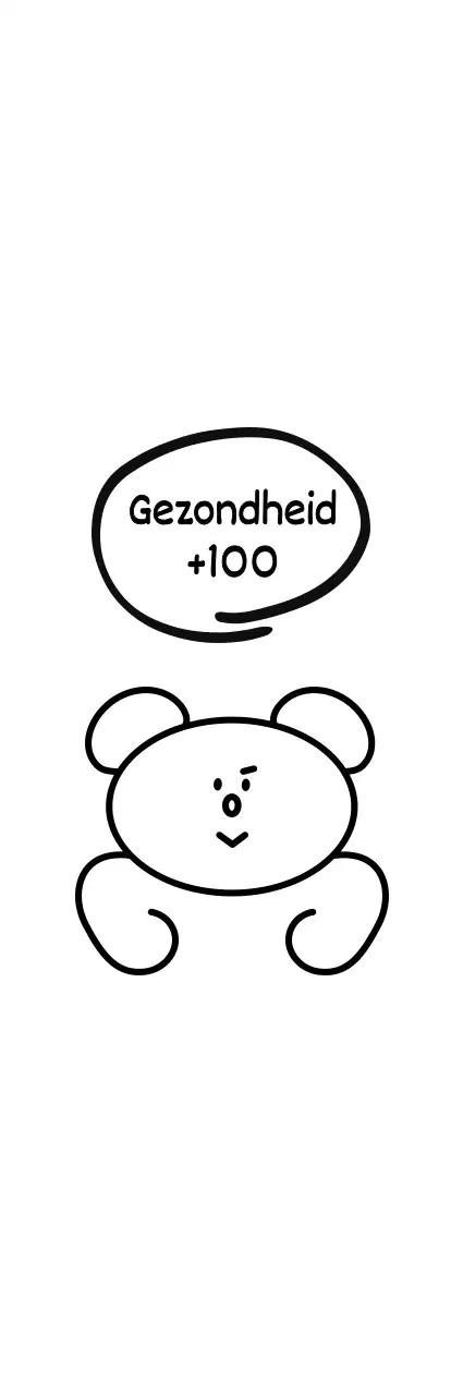 Een waterdrinkcampagne met een schattige en eenvoudige illustratie van een zwarte beer