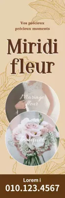 Promotion de mariage d'un fleuriste vintage avec accent sur la photographie beige