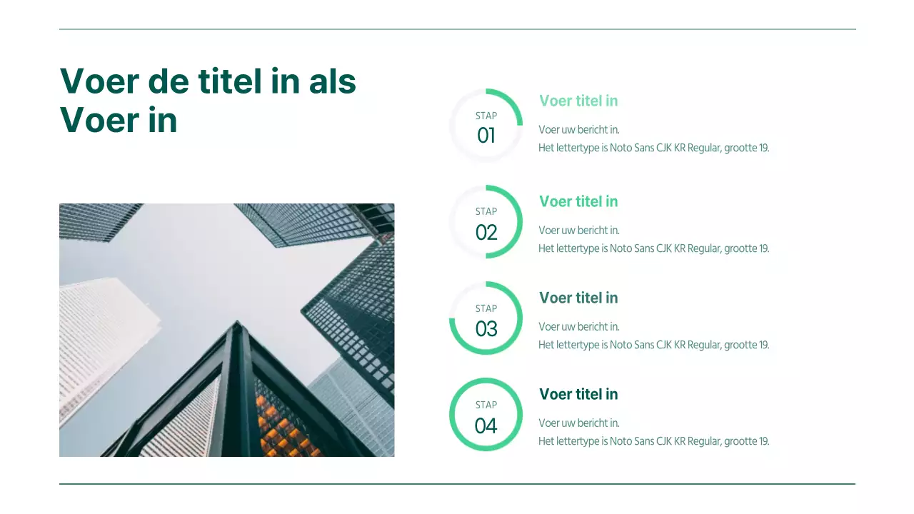 Bedrijfsconcept agenda in groen kleurverloop