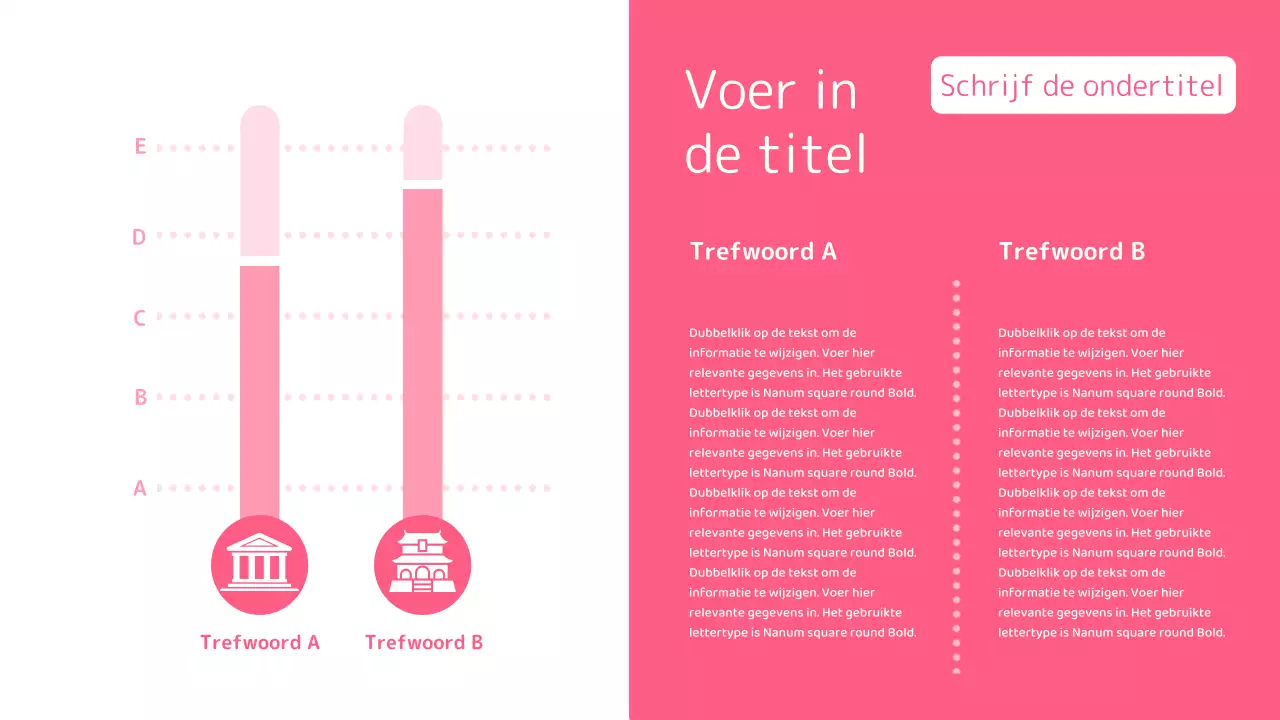 Roze Presentatie van strakke geometrische vormen