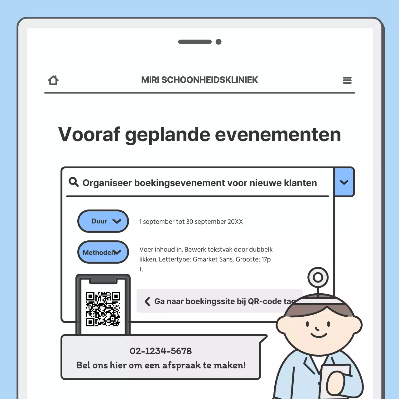 Promoot je ziekenhuis met een schattig mobiel concept in lichtblauw