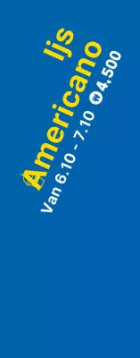 Promoot een caféverkoop op een blauwe achtergrond Medium