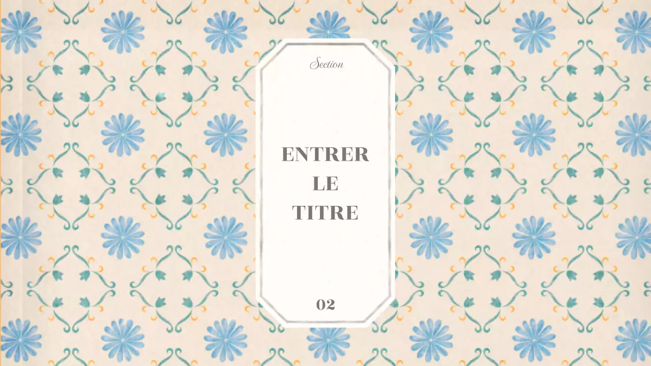 Mise en page conceptuelle émotionnelle de base avec un motif de papier peint vintage en beige et bleu clair