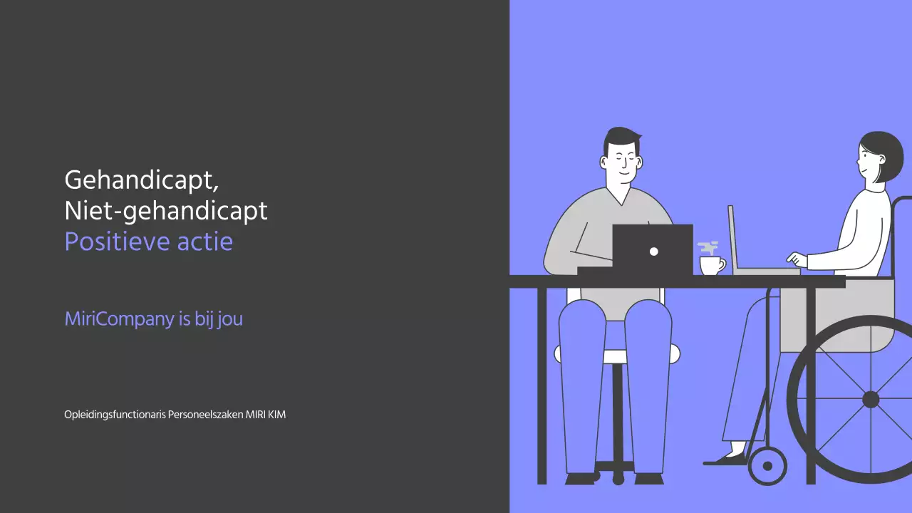 Trainingsthema gehandicapten in lichtblauw en grijs