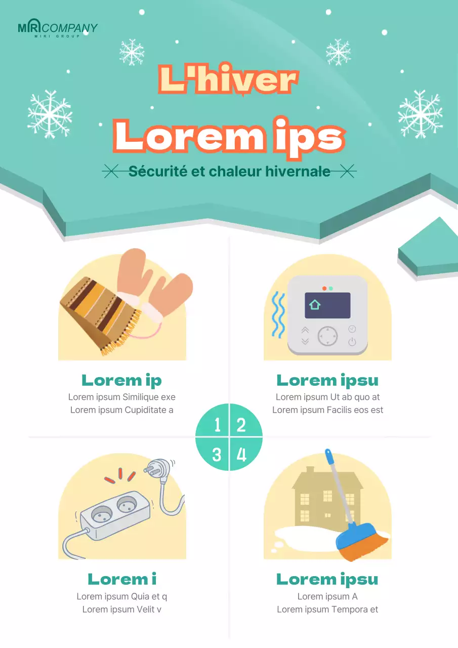 Conseils de sécurité pour l'hiver avec de jolies illustrations