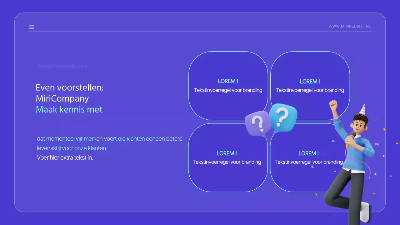 Kitscherige aankondiging met schattige blauwe illustraties