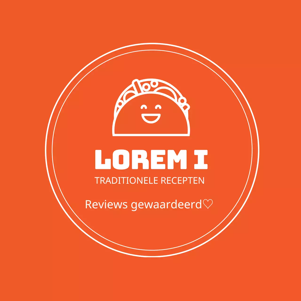 Oranje illustratie schattig eenvoudig restaurant taco's
