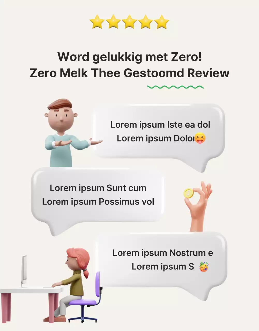 Bevorder groene, eenvoudige nul-melk thee