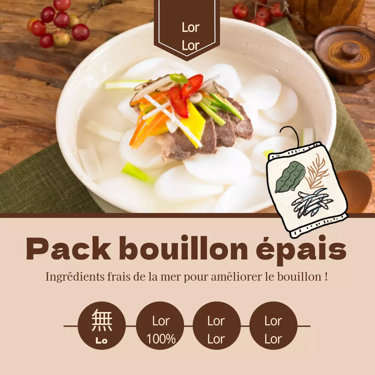 Autocollant carré pour le bouillon de culture